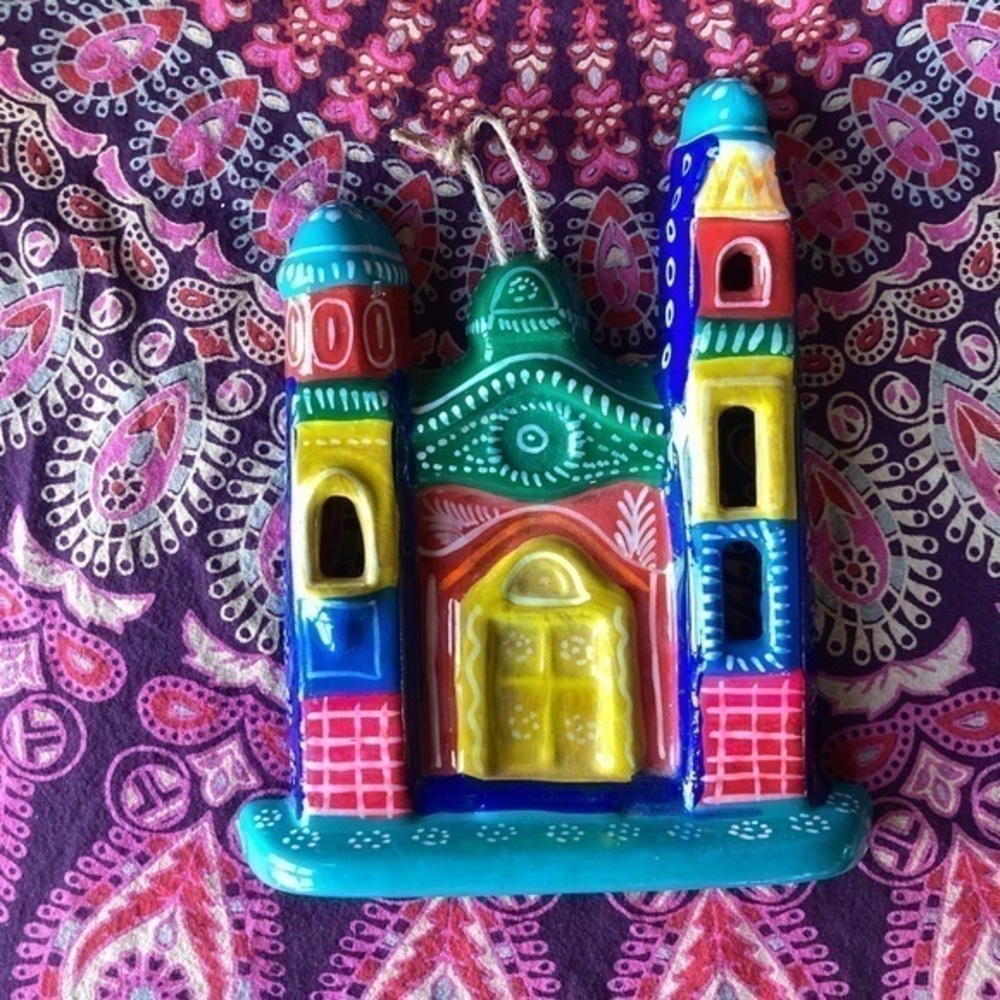Clay Spanish Mission sculpture